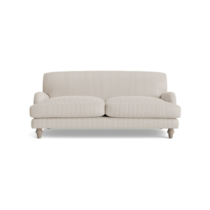 Reine Two Seater Sofa Dusky Blue Cotton Stripe