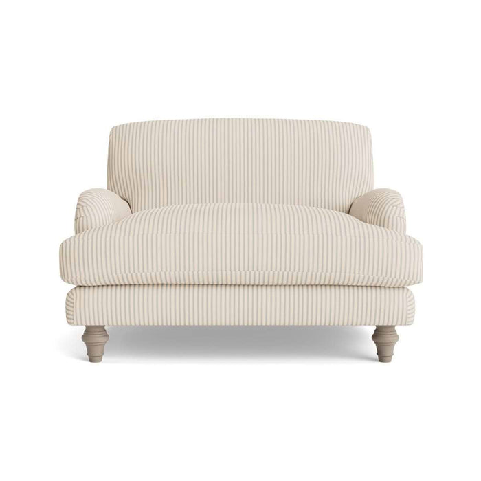 Reine Loveseat Soft Eau De Nil Cotton Stripe