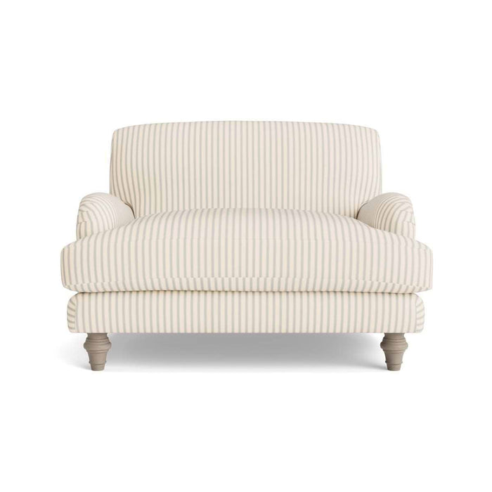 Reine Loveseat Soft Eau De Nil Wide Cotton Stripe