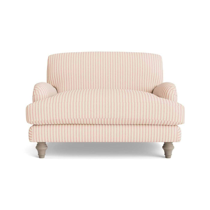 Reine Loveseat â€“ Peony Wide Cotton Stripe