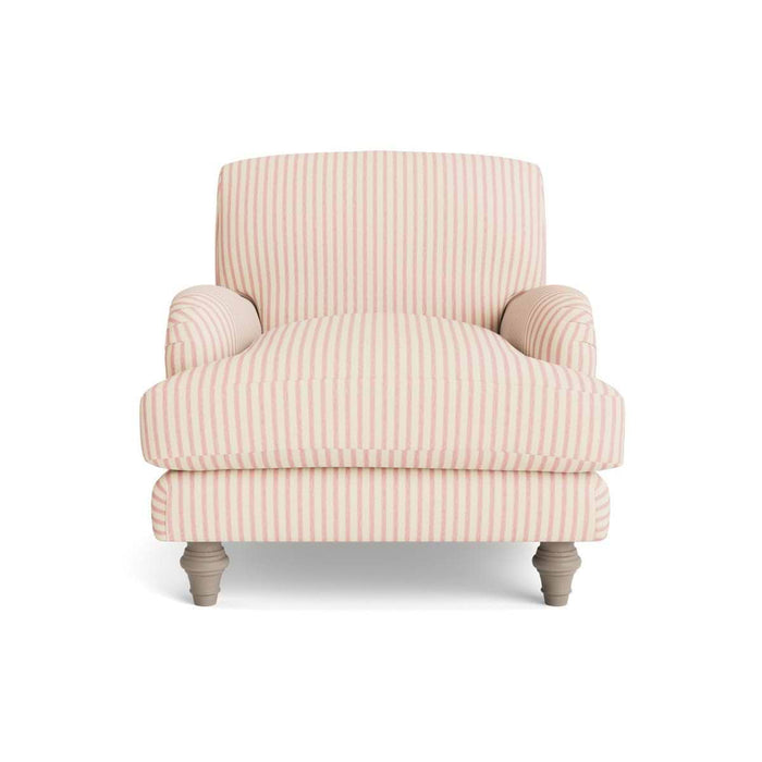 Reine Arm Chair â€“ Peony Wide Cotton Stripe