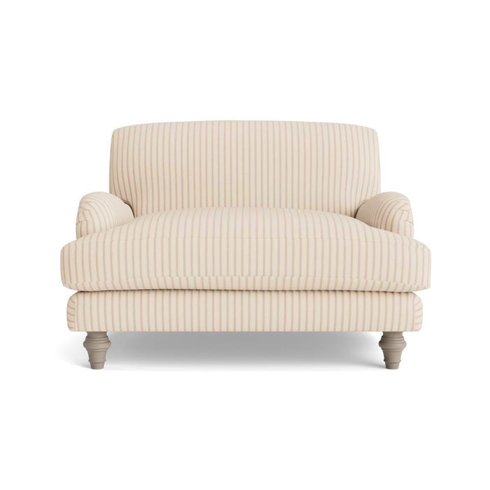 Reine Loveseat â€“ Warm Sand Wide Cotton Stripe