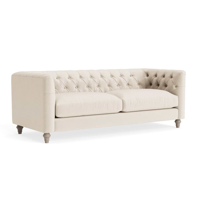 Sarnia Three Seater Sofa â€“ Seashell Opulent Cotton Velvet