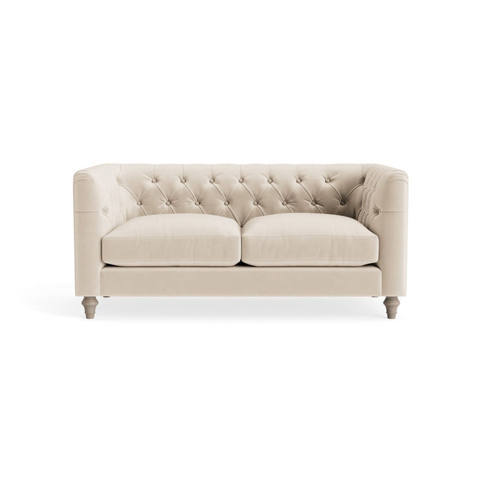 Sarnia Two Seater Sofa Seashell Opulent Cotton Velvet