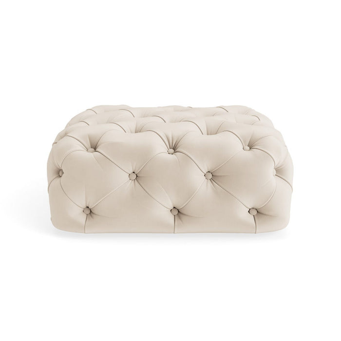 Sarnia Ottoman â€“ Seashell Opulent Cotton Velvet