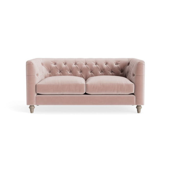Sarnia Two Seater Sofa â€“ Delicate Rose Opulent Cotton Velvet
