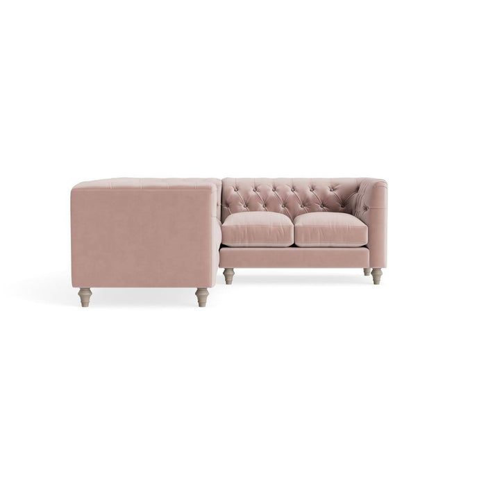 Sarnia Corner Sofa â€“ Delicate Rose Opulent Cotton Velvet