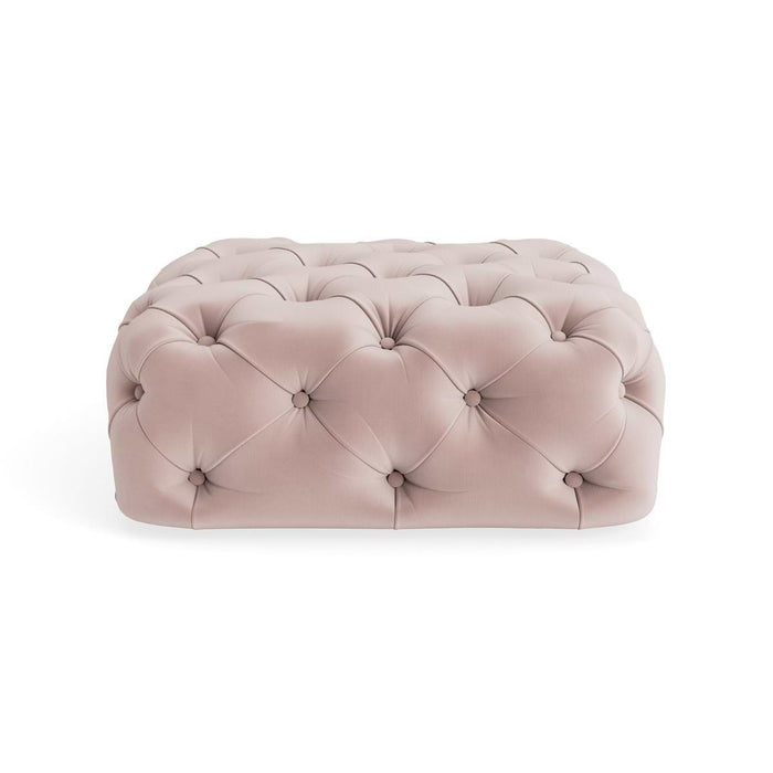 Sarnia Ottoman Delicate Rose Opulent Cotton Velvet