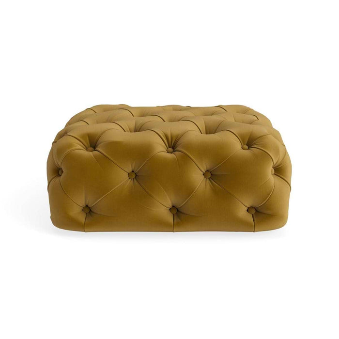 Sarnia Ottoman â€“ Cumin Opulent Cotton Velvet
