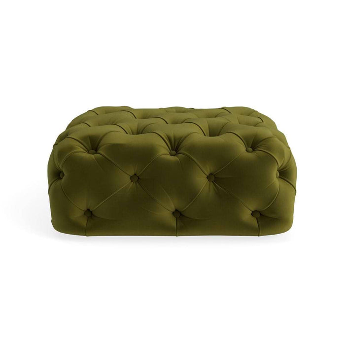 Sarnia Ottoman â€“ Cardamom Opulent Cotton Velvet