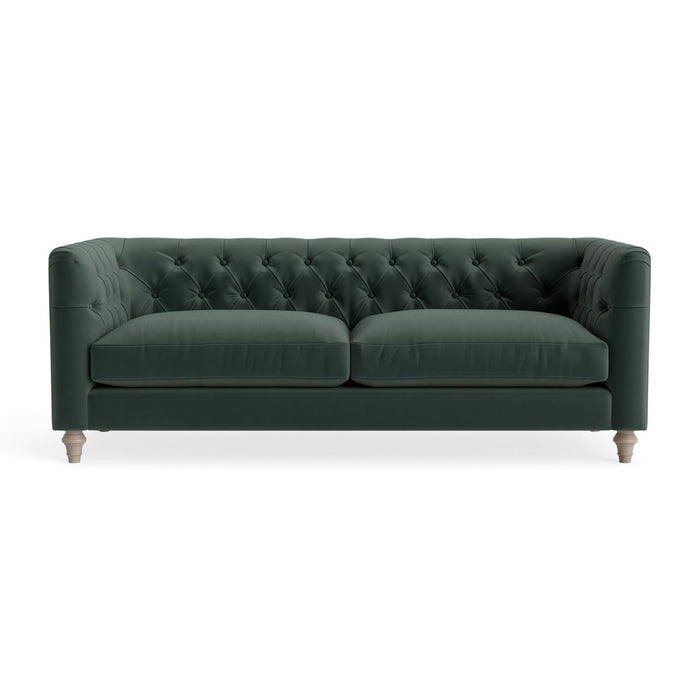 Sarnia Three Seater Sofa Agave Opulent Cotton Velvet