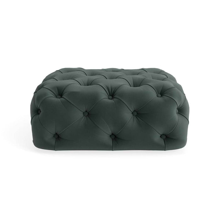 Sarnia Ottoman Agave Opulent Cotton Velvet