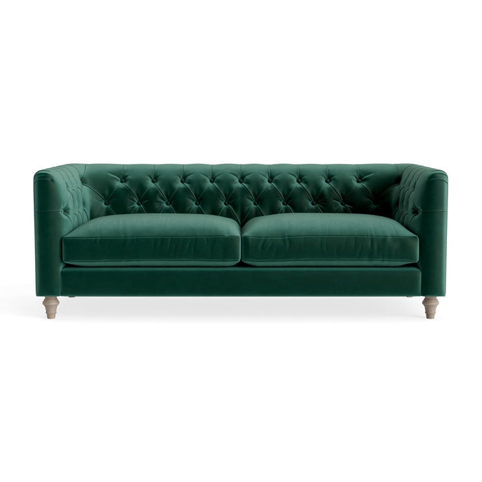 Sarnia Three Seater Sofa Evergreen Opulent Cotton Velvet