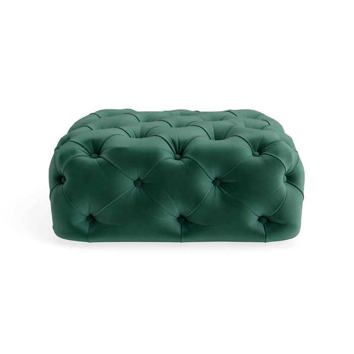 Sarnia Ottoman â€“ Evergreen Opulent Cotton Velvet