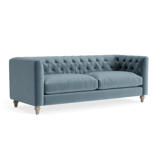 Sarnia Three Seater Sofa Ocean Opulent Cotton Velvet