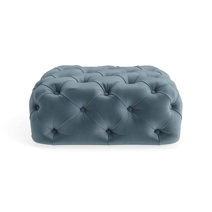 Sarnia Ottoman Ocean Opulent Cotton Velvet