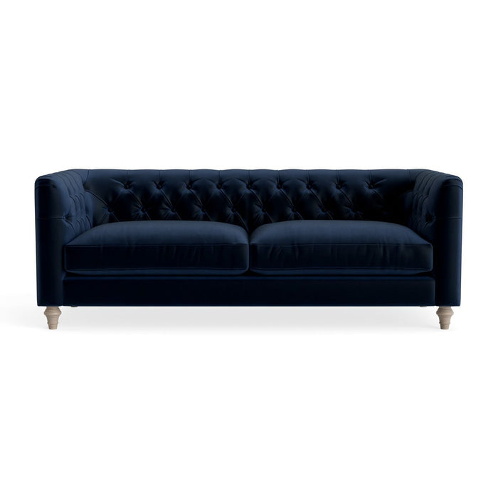 Sarnia Three Seater Sofa â€“ Navy Opulent Cotton Velvet