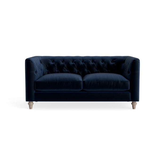 Sarnia Two Seater Sofa Navy Opulent Cotton Velvet