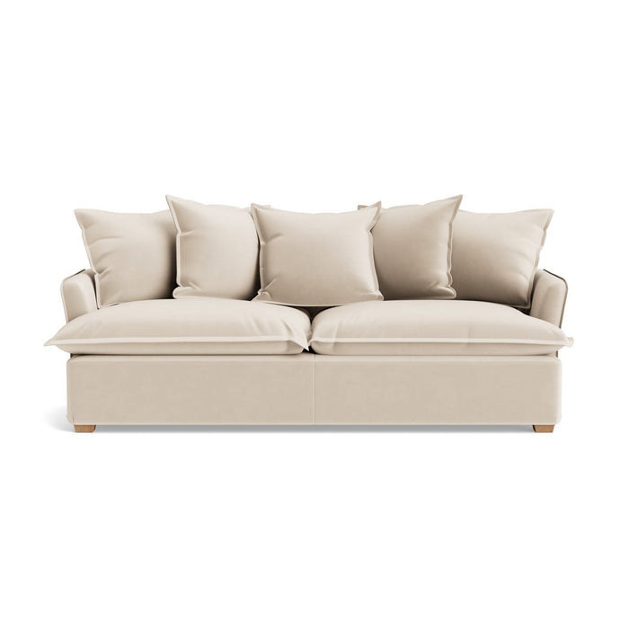 Umea Three Seater Sofa Seashell Opulent Cotton Velvet
