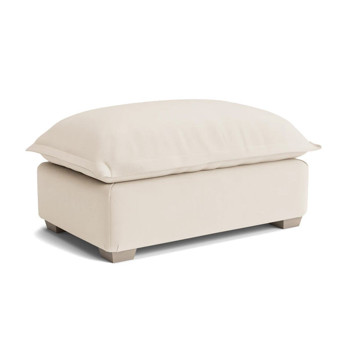 Umea Ottoman â€“ Seashell Opulent Cotton Velvet