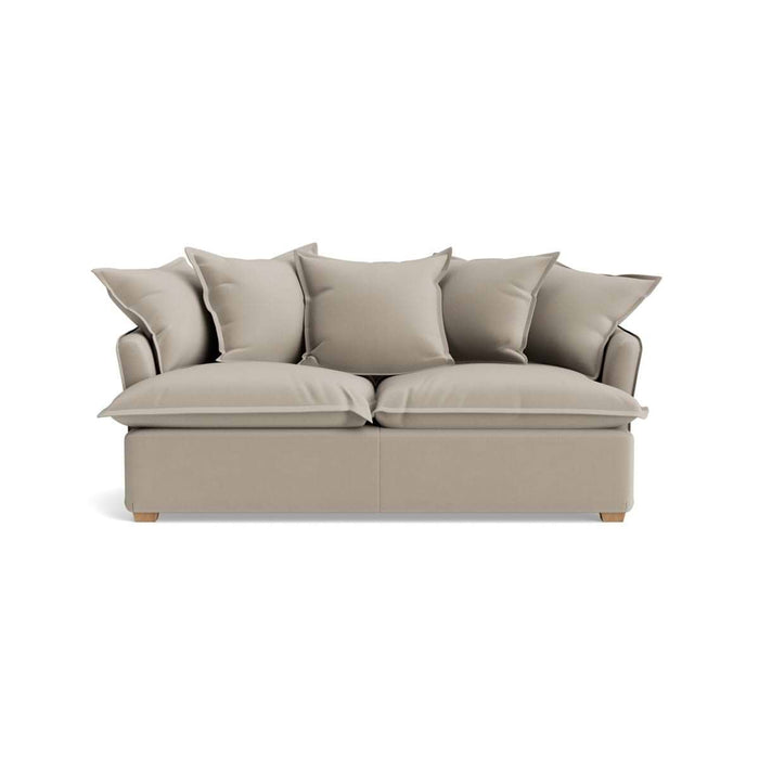 Umea Two Seater Sofa Soft Grey Opulent Cotton Velvet