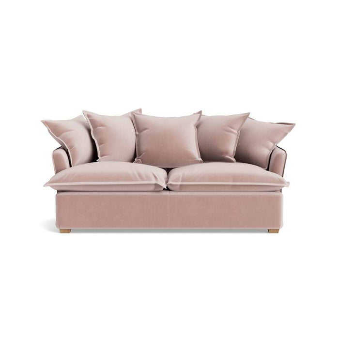 Umea Two Seater Sofa Delicate Rose Opulent Cotton Velvet
