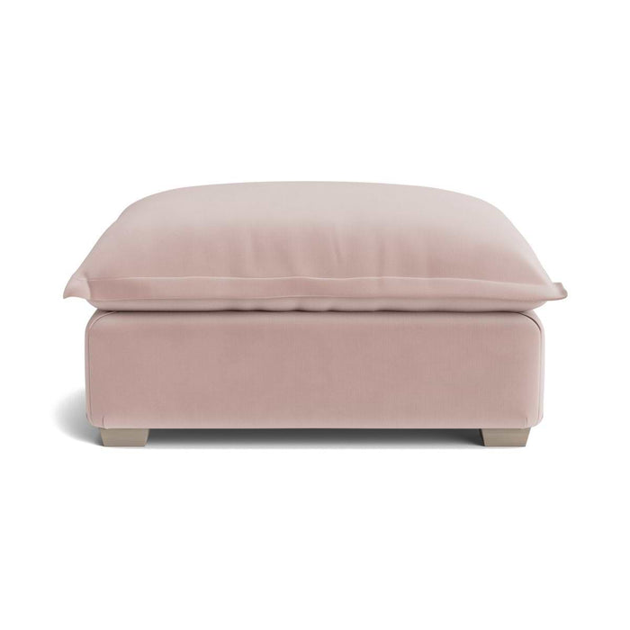 Umea Ottoman Delicate Rose Opulent Cotton Velvet