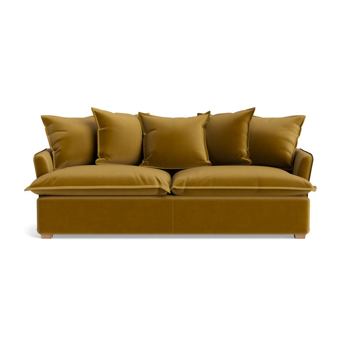 Umea Three Seater Sofa Cumin Opulent Cotton Velvet