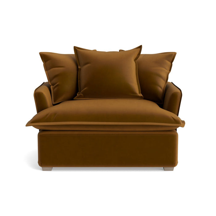 Umea Love Seat Tobacco Opulent Cotton Velvet