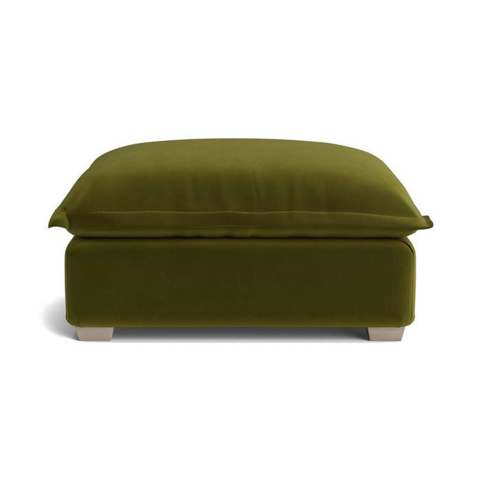 Umea Ottoman â€“ Cardamom Opulent Cotton Velvet