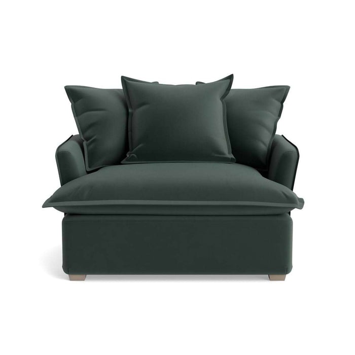 Umea Love Seat â€“ Agave Opulent Cotton Velvet