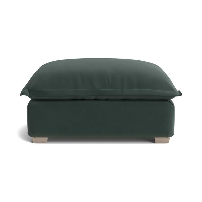 Umea Ottoman â€“ Agave Opulent Cotton Velvet