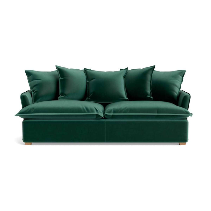 Umea Three Seater Sofa â€“ Evergreen Opulent Cotton Velvet