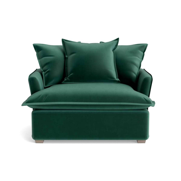 Umea Love Seat â€“ Evergreen Opulent Cotton Velvet