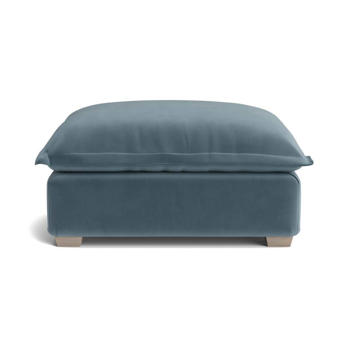 Umea Ottoman Ocean Opulent Cotton Velvet