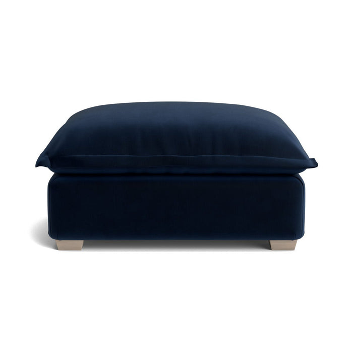 Umea Ottoman â€“ Navy Opulent Cotton Velvet