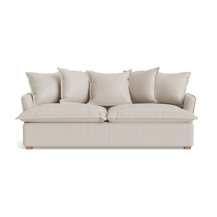 Umea Three Seater Sofa â€“ Dusky Blue Cotton Stripe