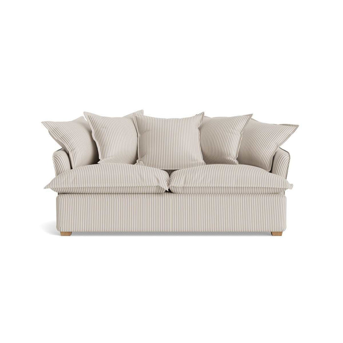 Umea Two Seater Sofa Dusky Blue Cotton Stripe
