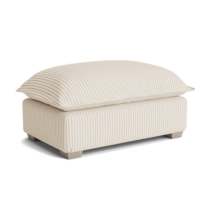Umea Ottoman â€“ Soft Eau De Nil Cotton Stripe