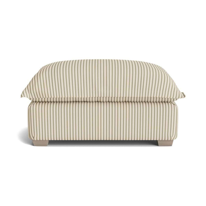 Umea Ottoman â€“ Eucalyptus Cotton Stripe