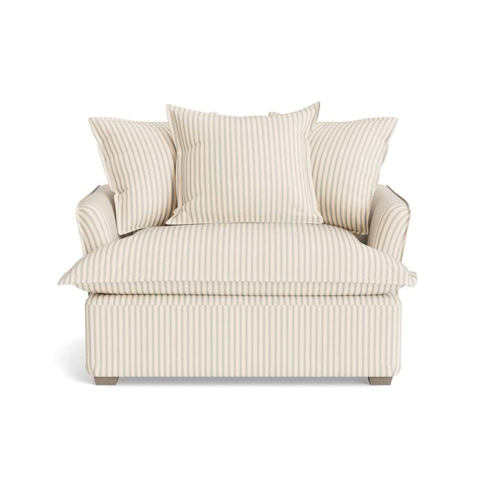 Umea Love Seat Soft Eau De Nil Wide Cotton Stripe