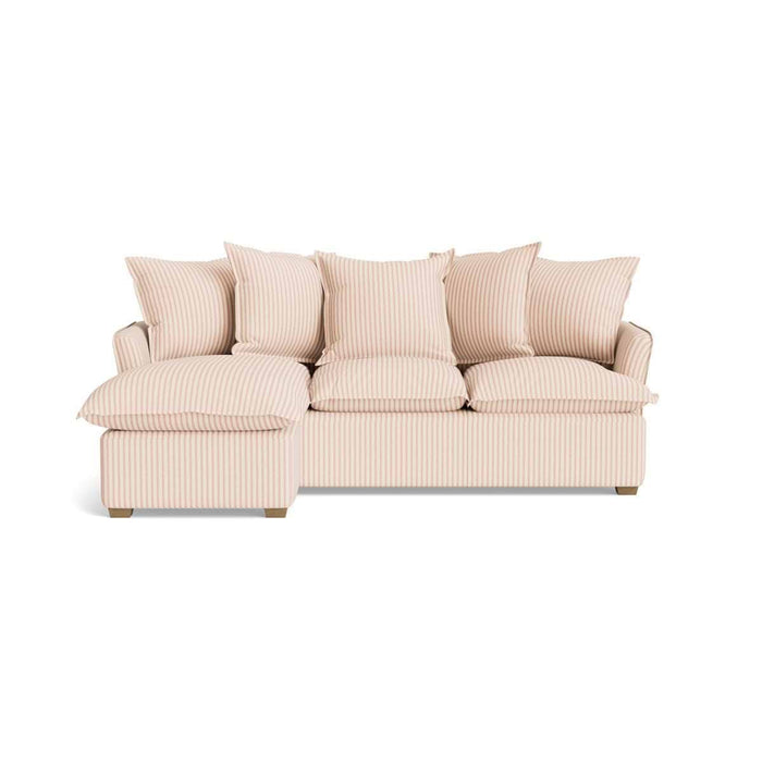 Umea Chaise Left Hand Facing Sofa - Peony Wide Cotton Stripe