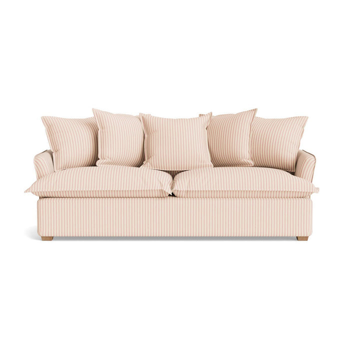 Umea Three Seater Sofa â€“ Peony Wide Cotton Stripe