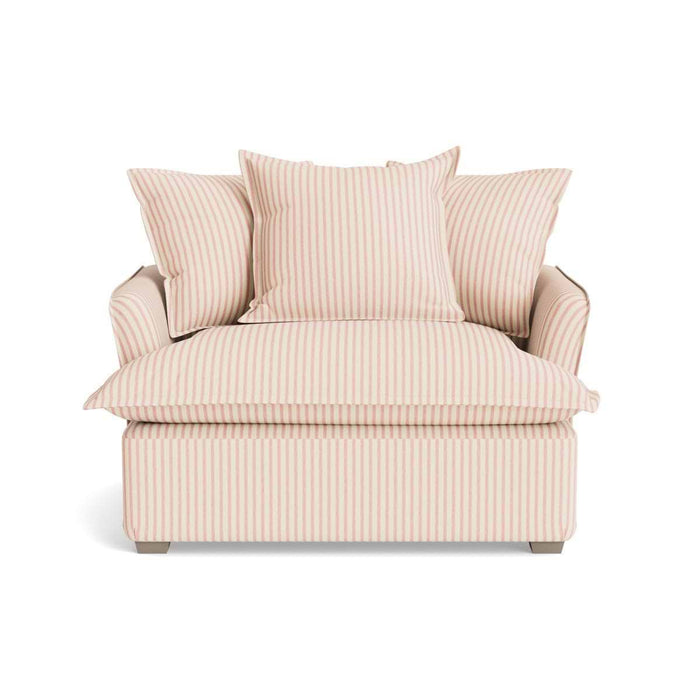 Umea Love Seat Peony Wide Cotton Stripe
