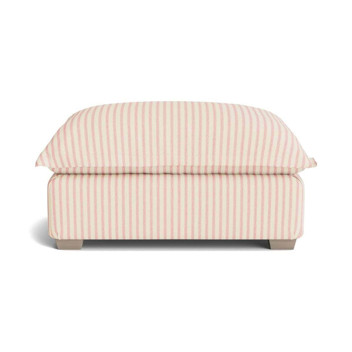 Umea Ottoman â€“ Peony Wide Cotton Stripe