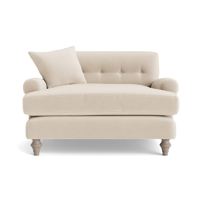 Visby Loveseat Seashell Opulent Cotton Velvet