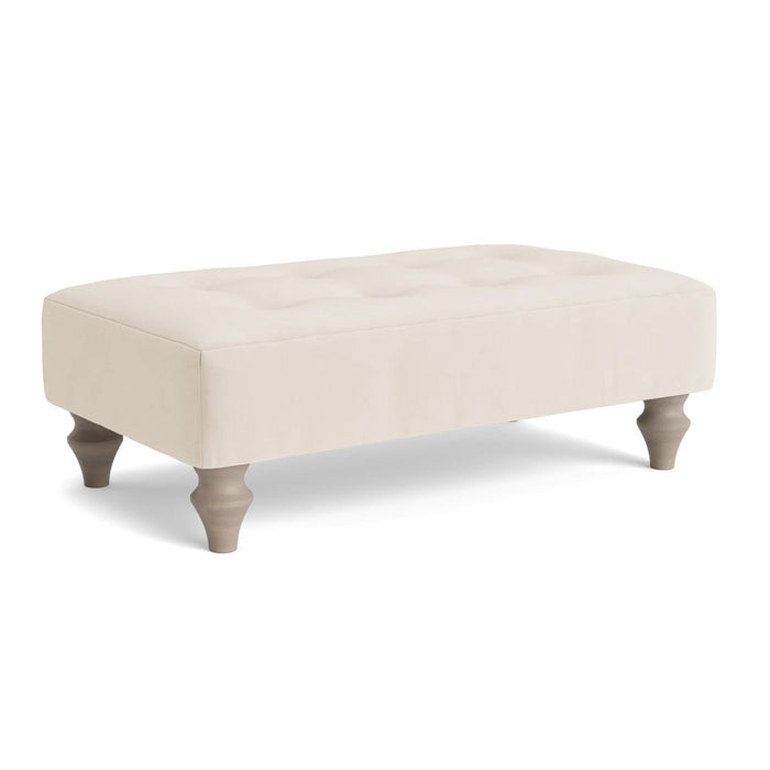 Visby Ottoman â€“ Seashell Opulent Cotton Velvet