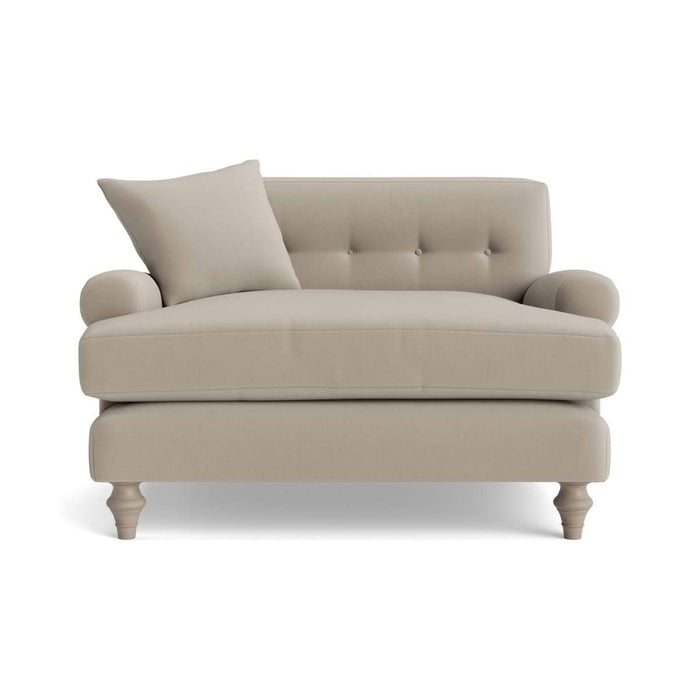 Visby Loveseat â€“ Soft Grey Opulent Cotton Velvet