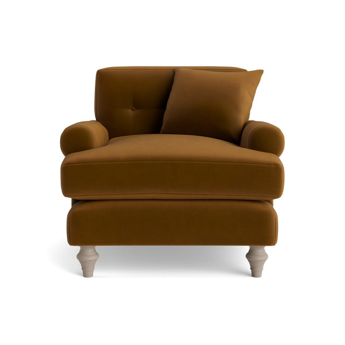 Visby Armchair Tobacco Opulent Cotton Velvet