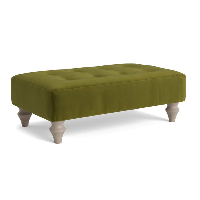 Visby Ottoman â€“ Cardamom Opulent Cotton Velvet